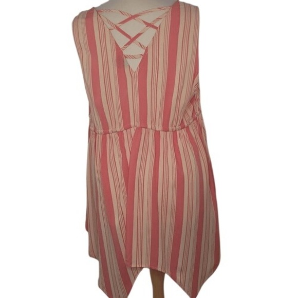 Torrid Pink‎ Striped Sleeveless Blouse - Picture 7 of 12